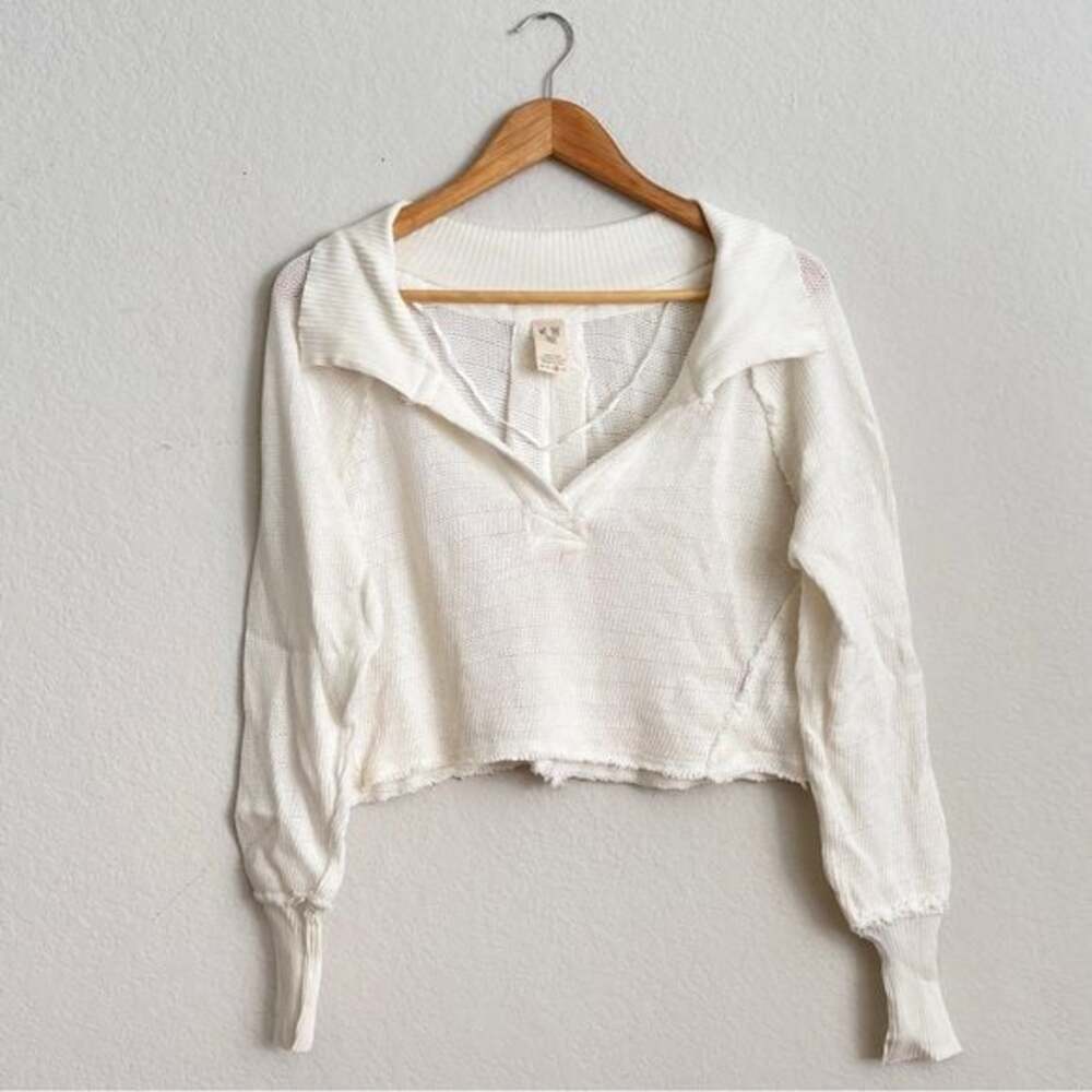 We The Free Darcy Cropped Sweater V-Neck Sweater